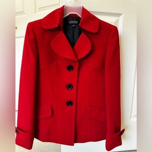 US 8 Kasper Pretty Buttons Women's Lined Red Blazer Jacket
